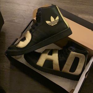 Jeremy Scott ADIDAS Black w/ Gold Letters